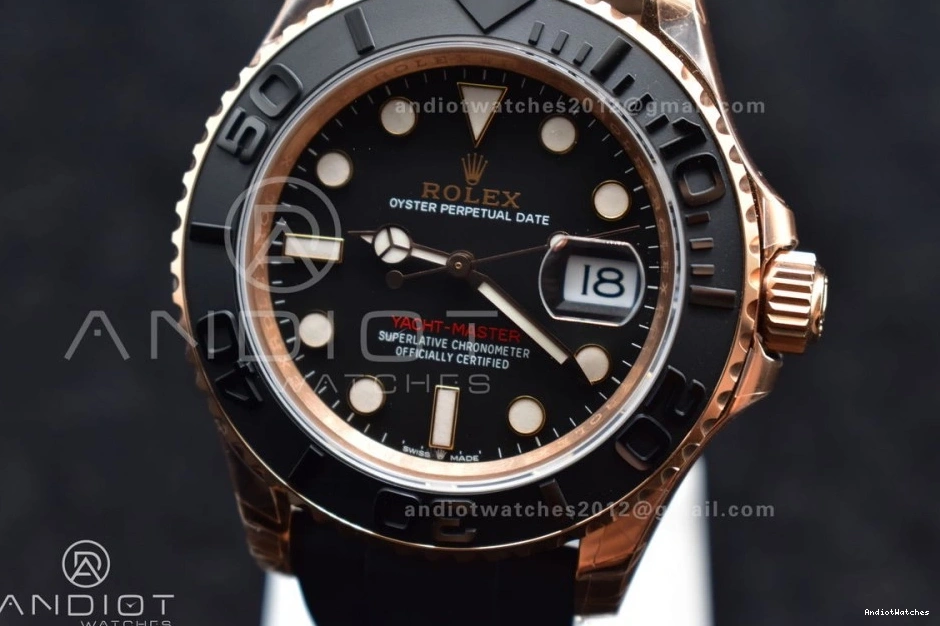 Edition Strap Best TimelessDesign Black VS on 1:1 VSF 1220 Yacht-Master Ceramic 126655 Oysterflex Bezel Rubber 0119